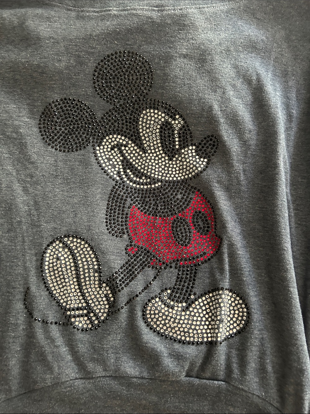 Disney Mickey Mouse Rhinestone Lightweight Long Sleeve XS